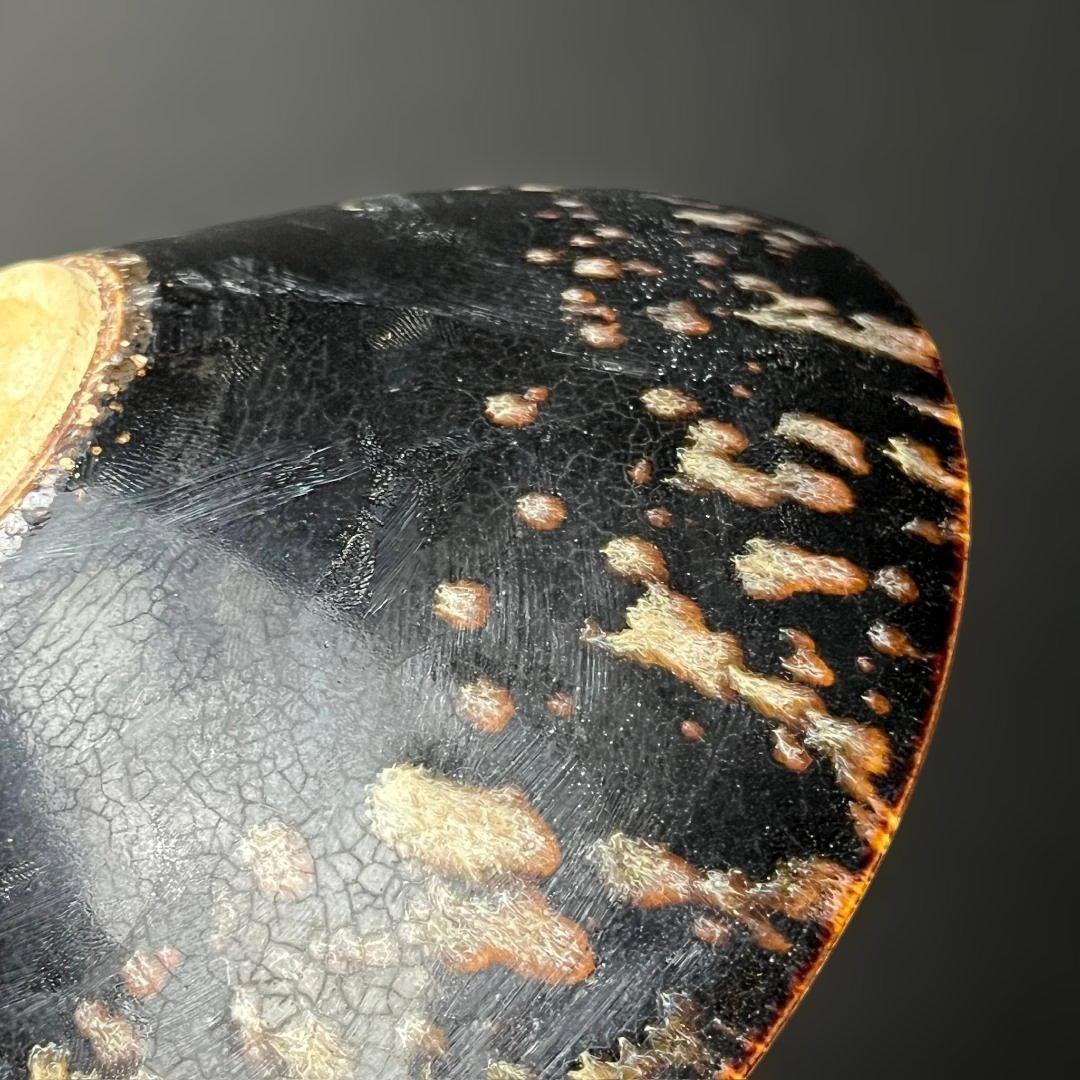 唐物 吉州窯 金満玉堂紋碗 中国美術 古玩 SH14