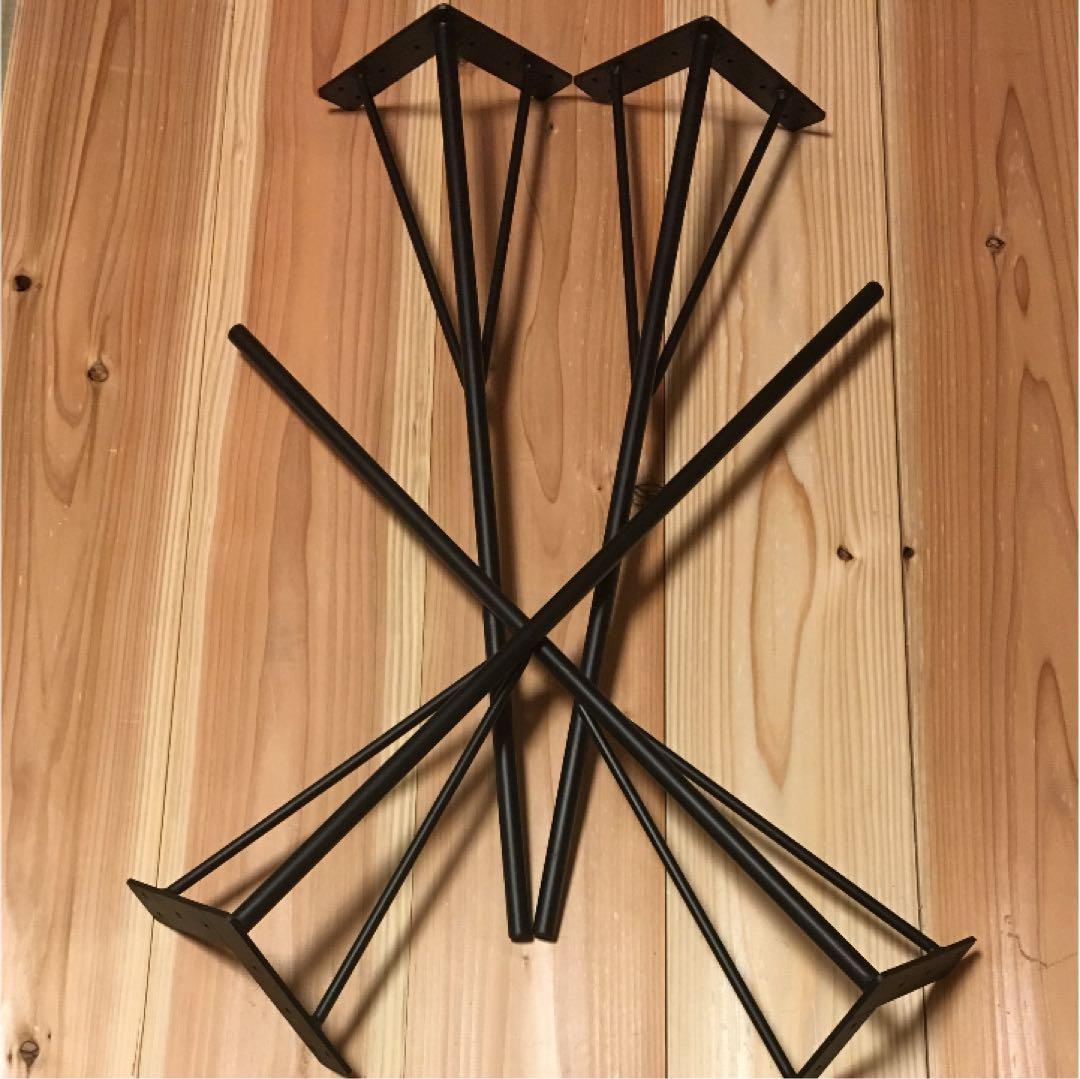 groom① 2セット　アイアンレッグ テーブル脚 角度付 700ミリ