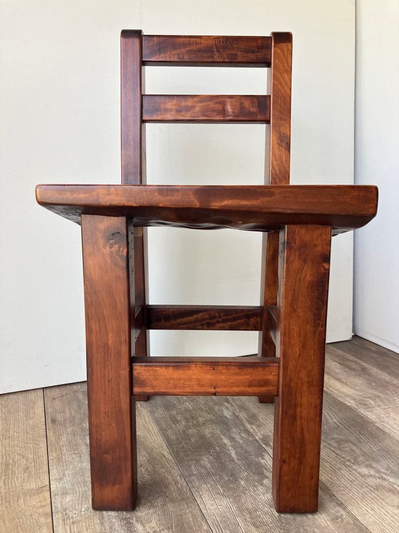 深谷木工　無垢材　チェア　椅子　スツール　飾り台　民芸　昭和56年