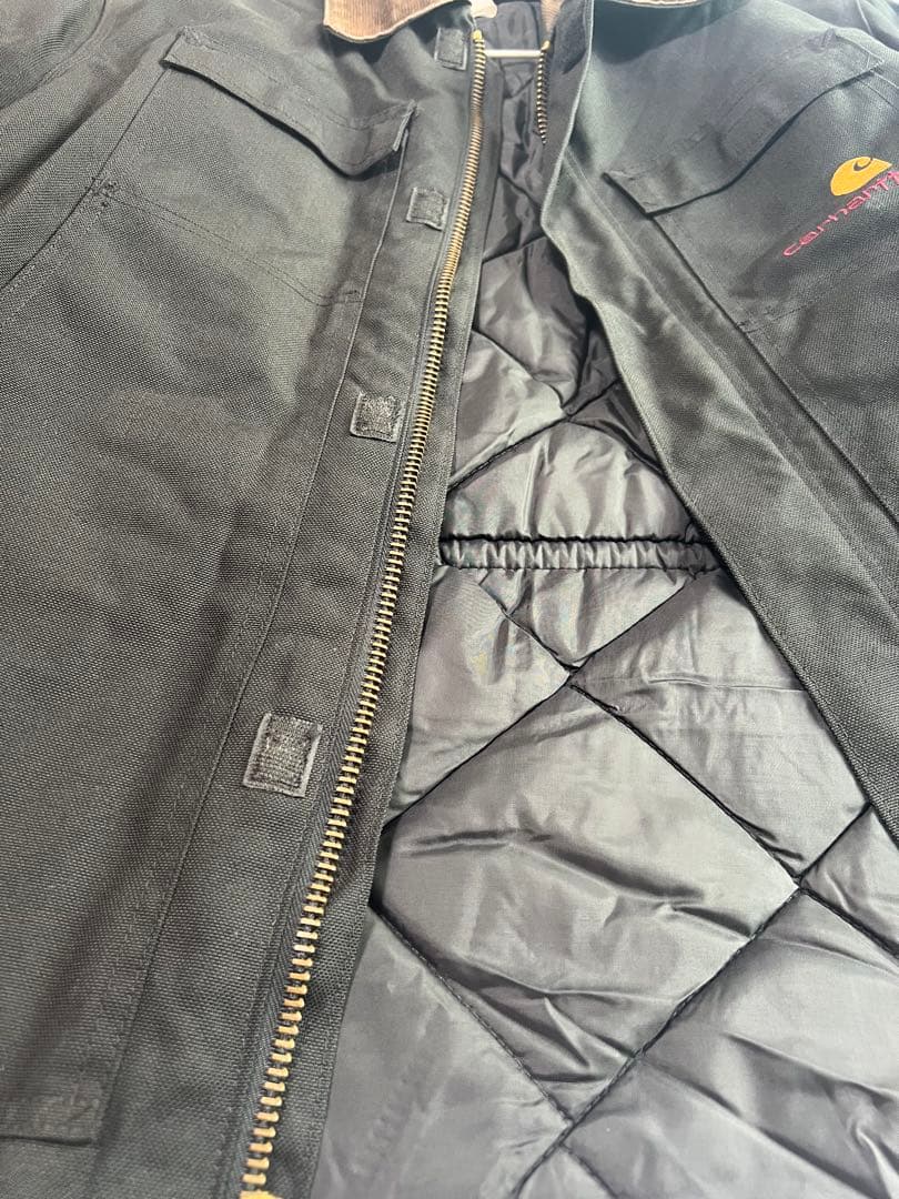 Carhartt ダック地 トラディショナルコート ブラック XL キルティング