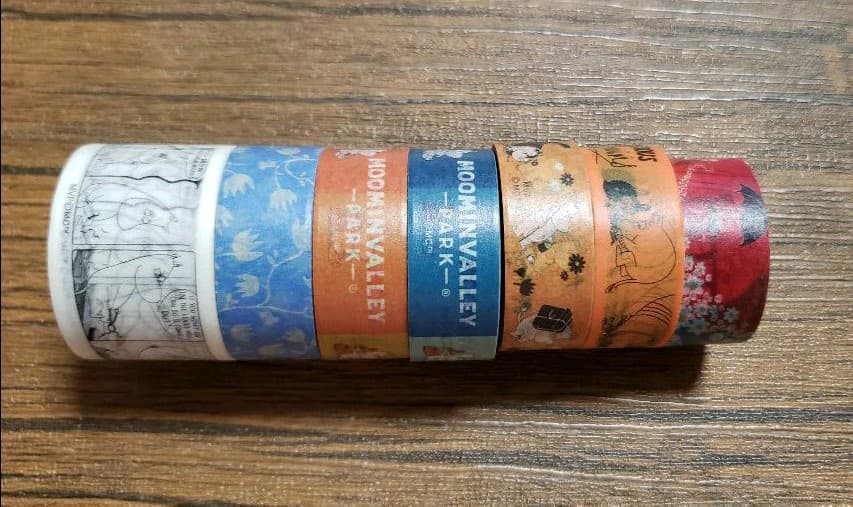 レア含む、ムーミンマスキングテープ7巻き