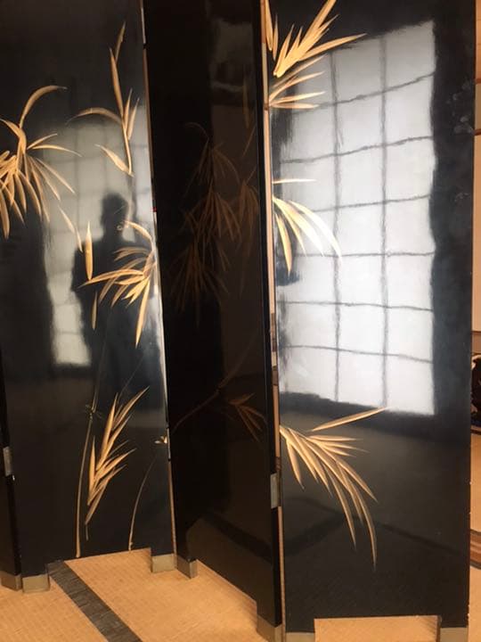 漆塗り絵　屏風