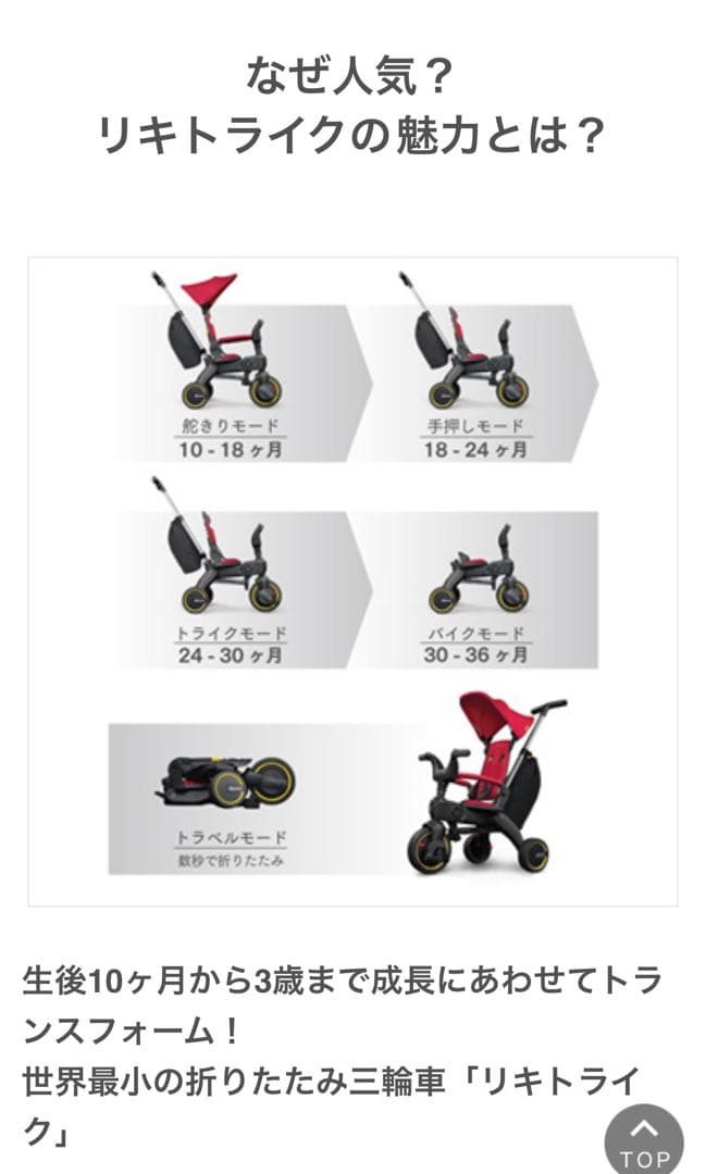 値下げ【リキトライク】ロイヤルブルー　付属品付　バケーションセット