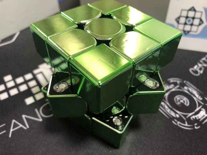 GAN 356XSM llic「電気メッキ」緑色 ルービックキューブ
