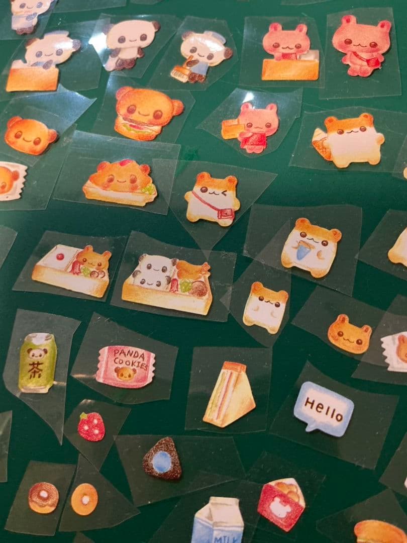 平成レトロ　当時物　フレークシール　ハムスター　パンダ　うさぎ　レア