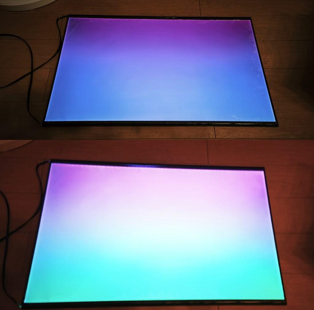 【b2l45】2色カラーLEDライトスクリーン OFF黒 45cm x 30cm