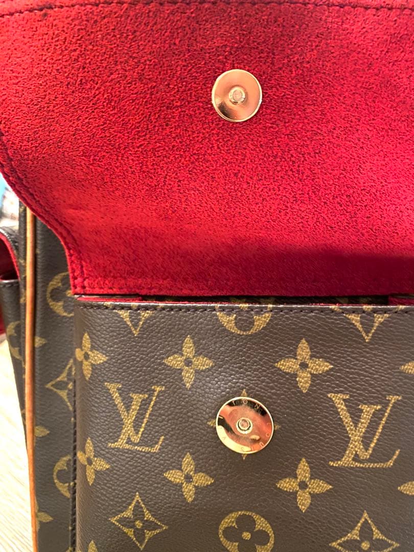 Louis Vuitton ブラウンレザートートバッグ