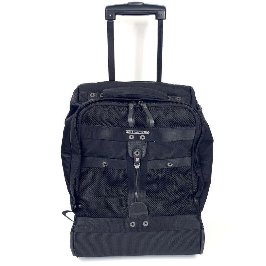 DIESEL 2way キャリーケース リュック バッグ 黒　y2k