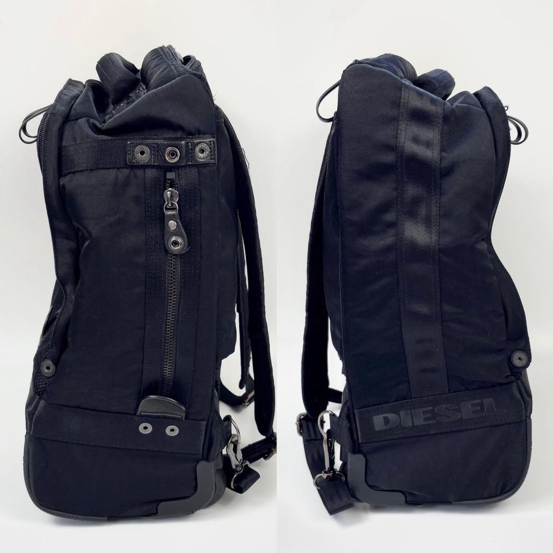 DIESEL 2way キャリーケース リュック バッグ 黒　y2k