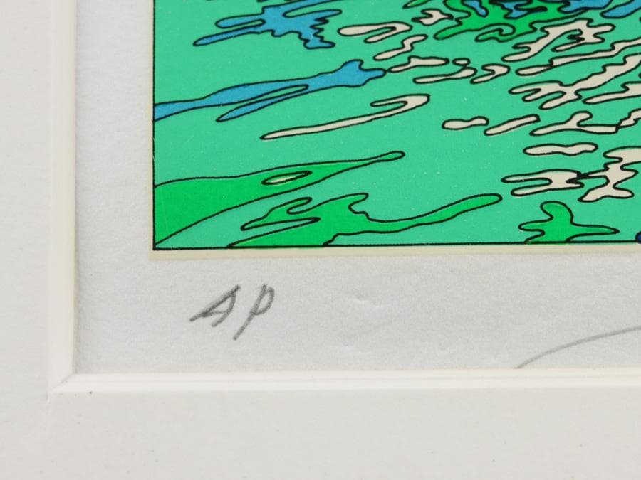 Y2370-1 鈴木英人【太陽物語】シルクスクリーン 直筆サイン AP版　ma