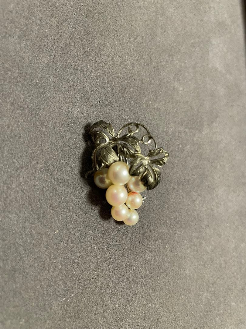 ミキモト　MIKIMOTO ぶどう　ブローチ　925【未使用】