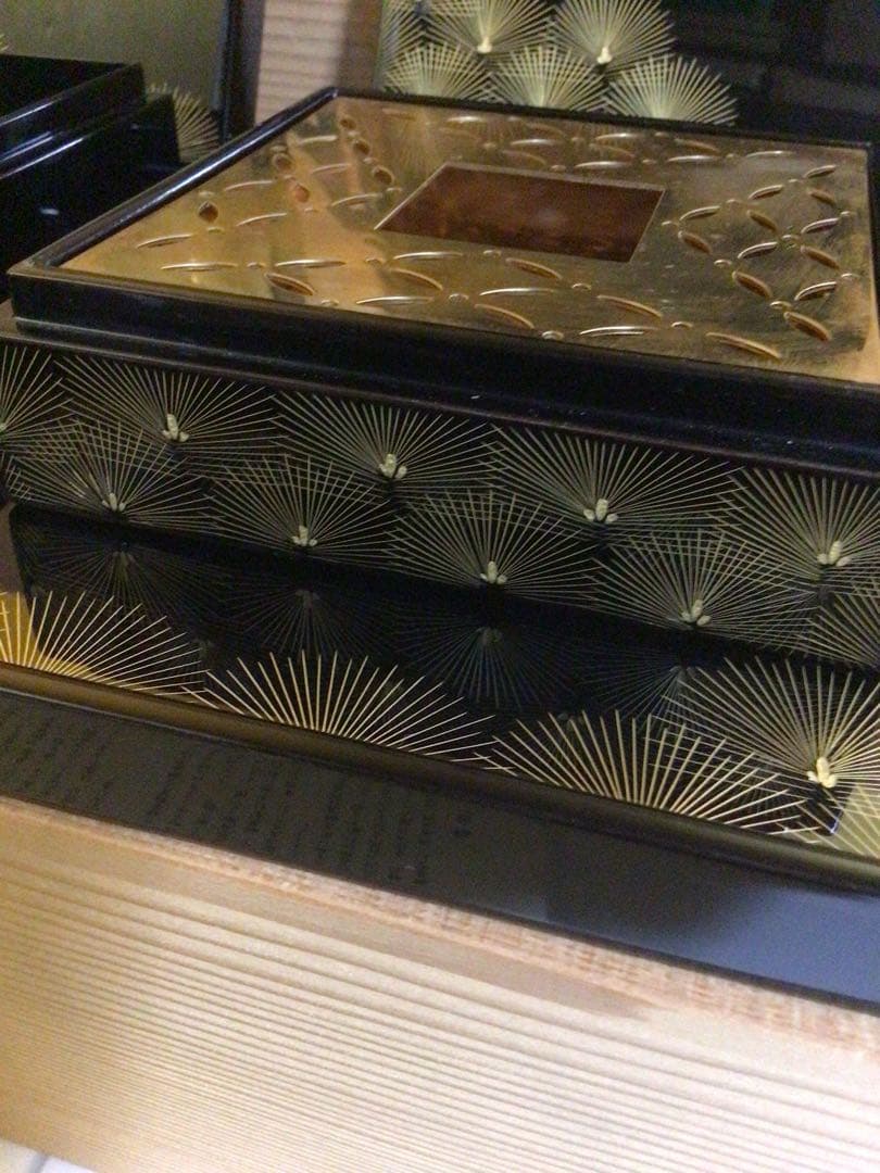 輪島塗 沈金 応接セット 煙草盆 共箱付き