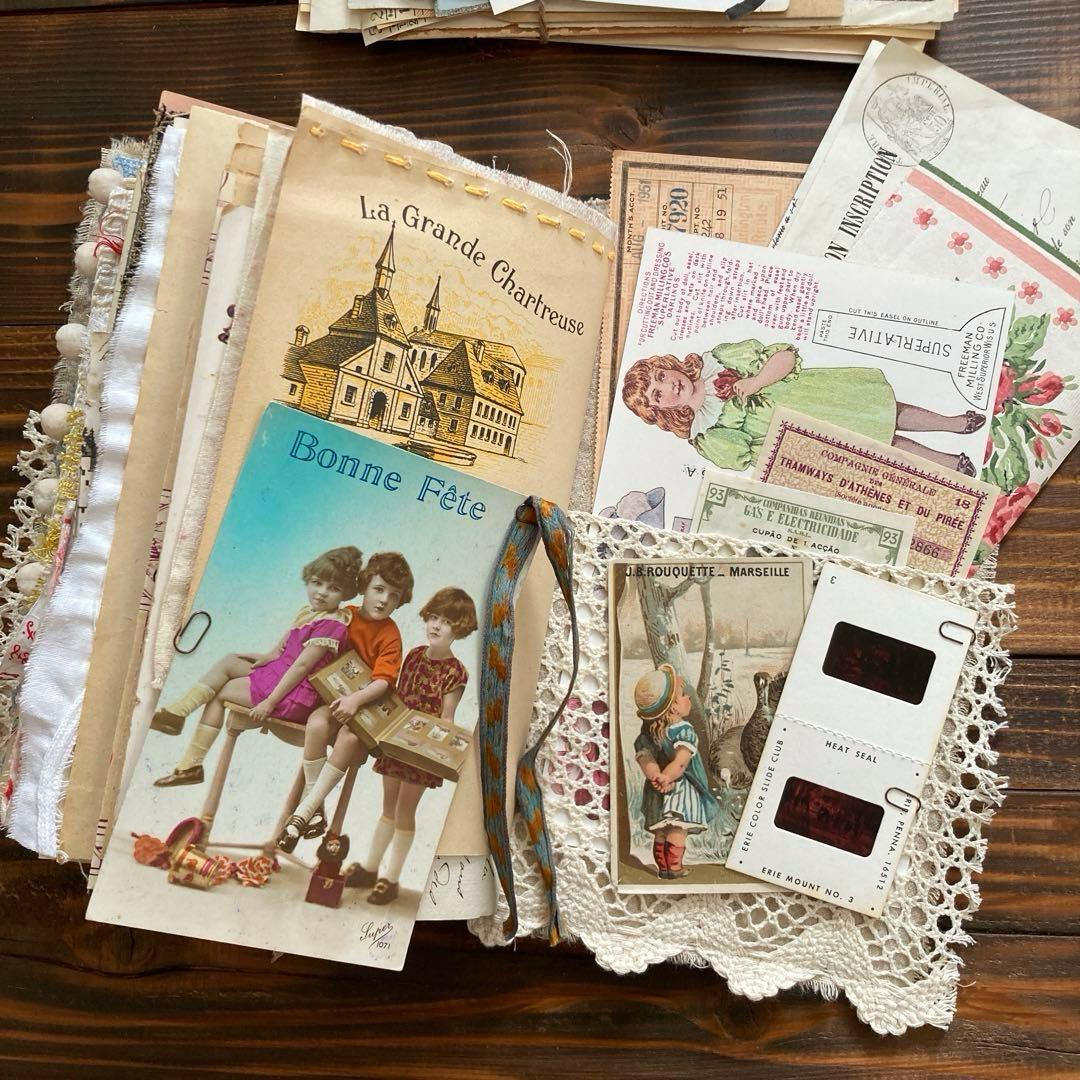 junk journal ジャンクジャーナル雑記帳　エフェメラセット付き