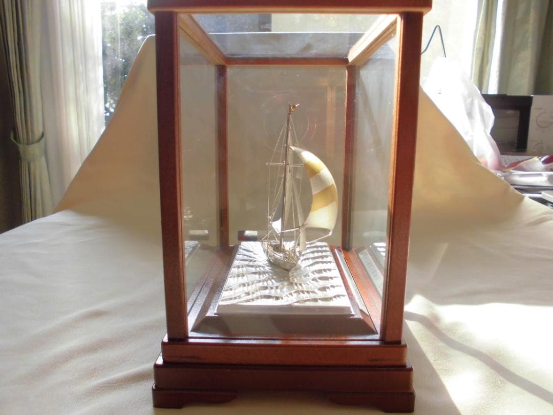 値下1000円【 銀製ヨット7号の置物 】銀製工芸品 TAKEHIKO（武比古）