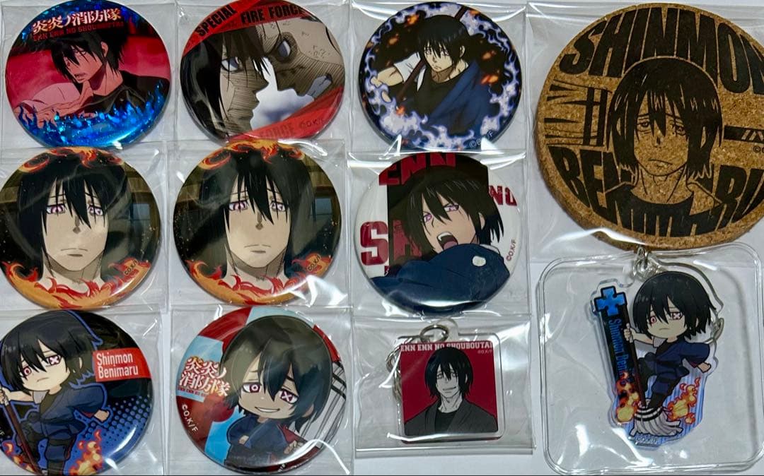 炎炎ノ消防隊　新門紅丸　まとめ売り 缶バッジ　アクキー