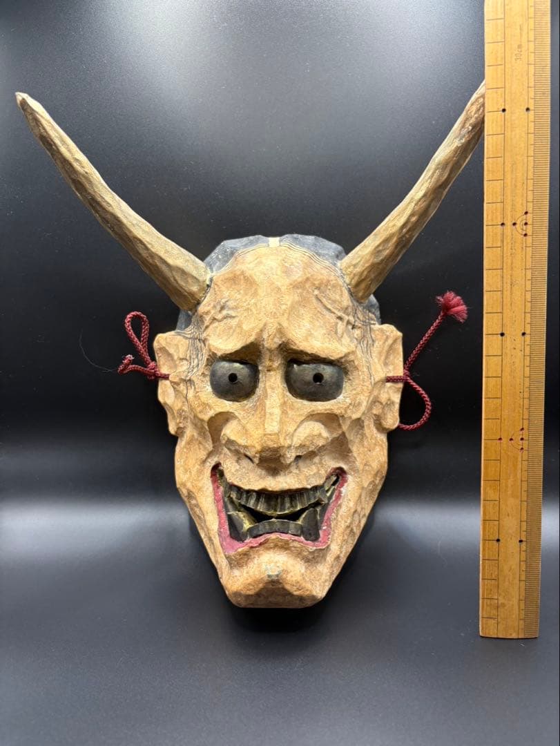 木製 鬼面 約30cm
