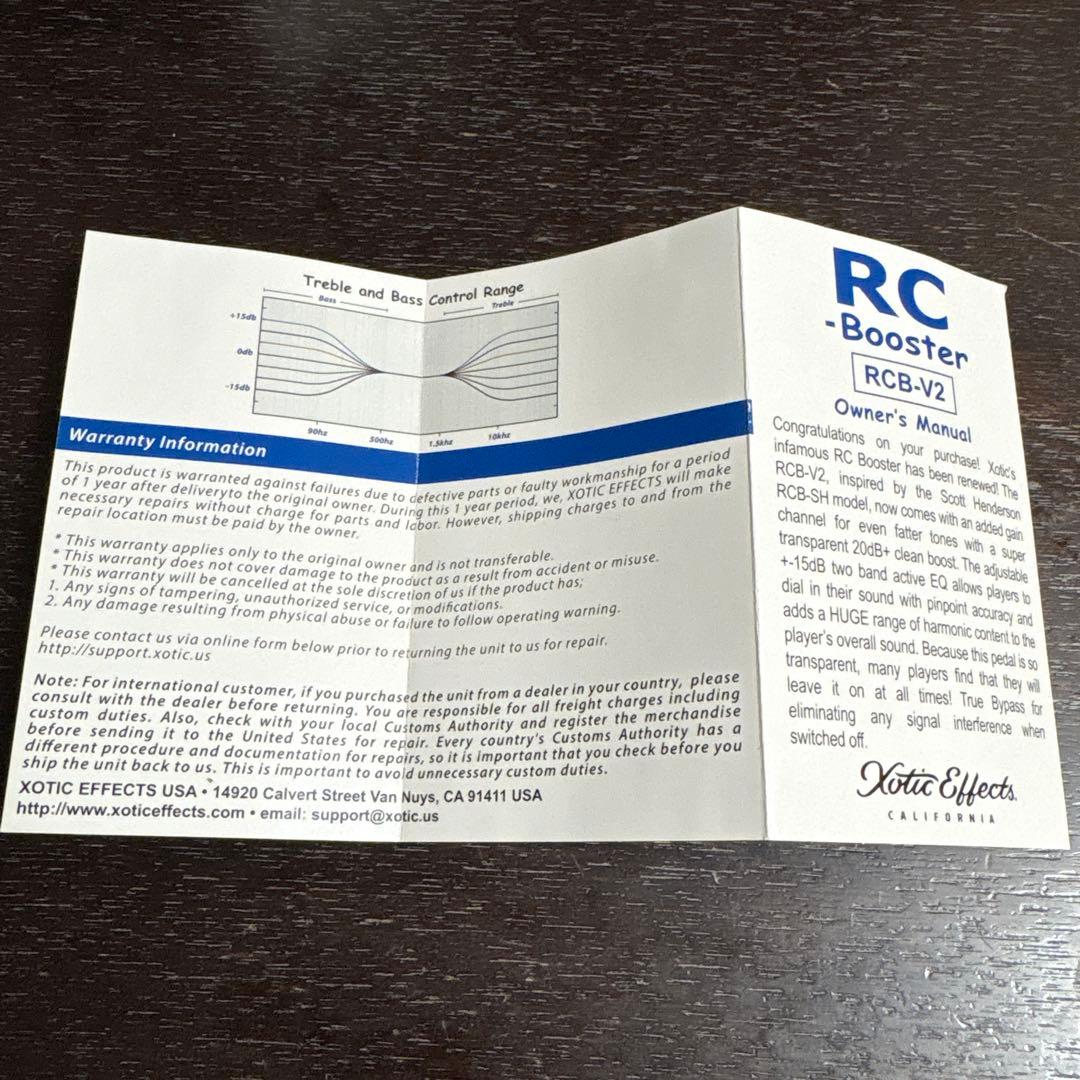 Xotic Effects RC Booster v2 ギターエフェクター