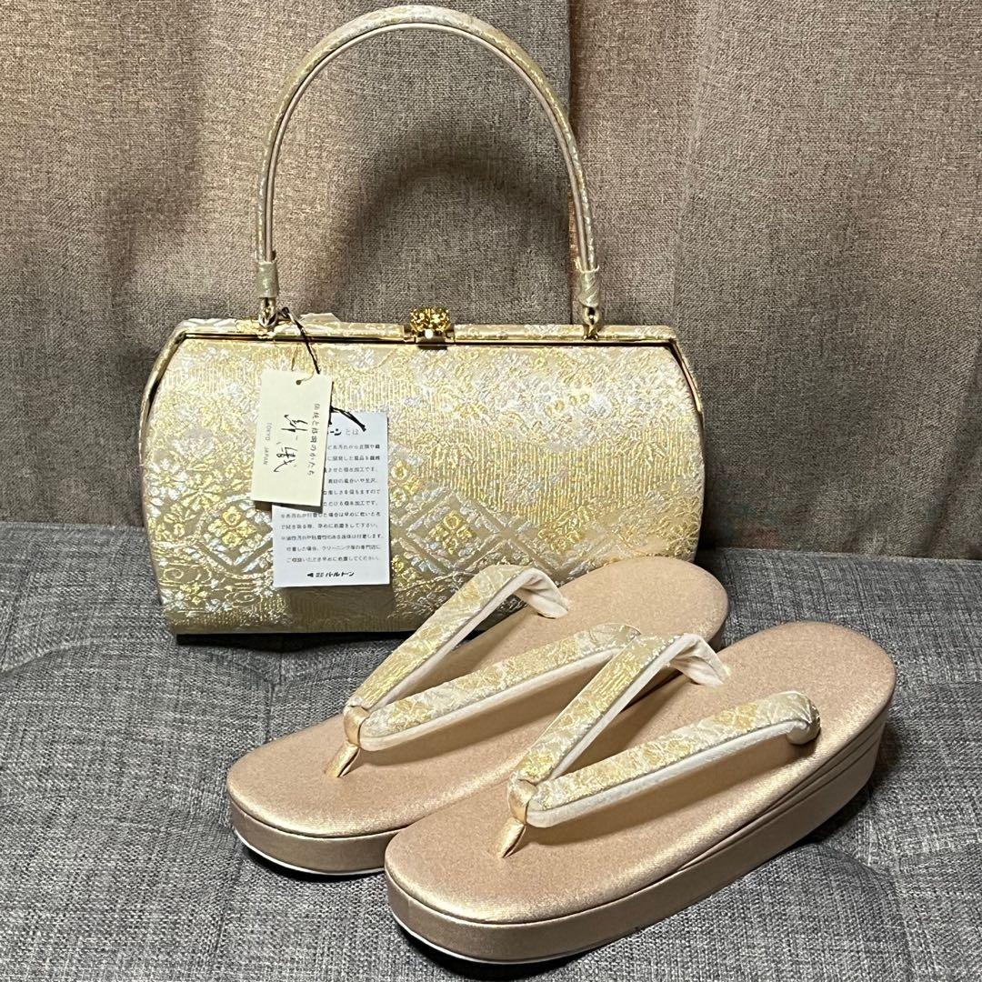 紗織　沙織　和装用バッグと草履セット