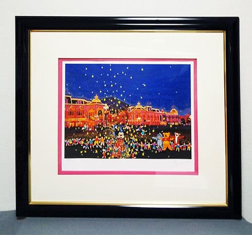 ヒロ・ヤマガタ ディズニー 星に願いを シルクスクリーン 本人サイン 鑑定書付