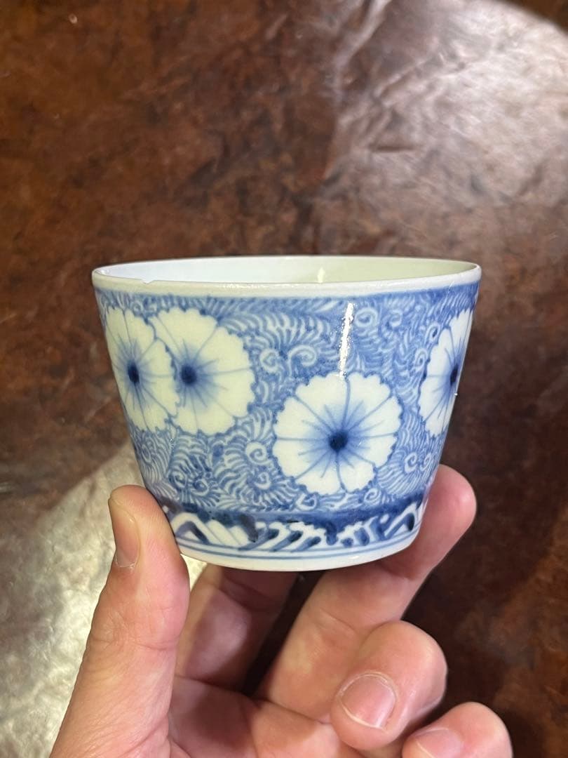 蕎麦猪口　古伊万里　そば猪口　上手　柿右衛門　藍柿右衛門　藍九谷　富貴長春