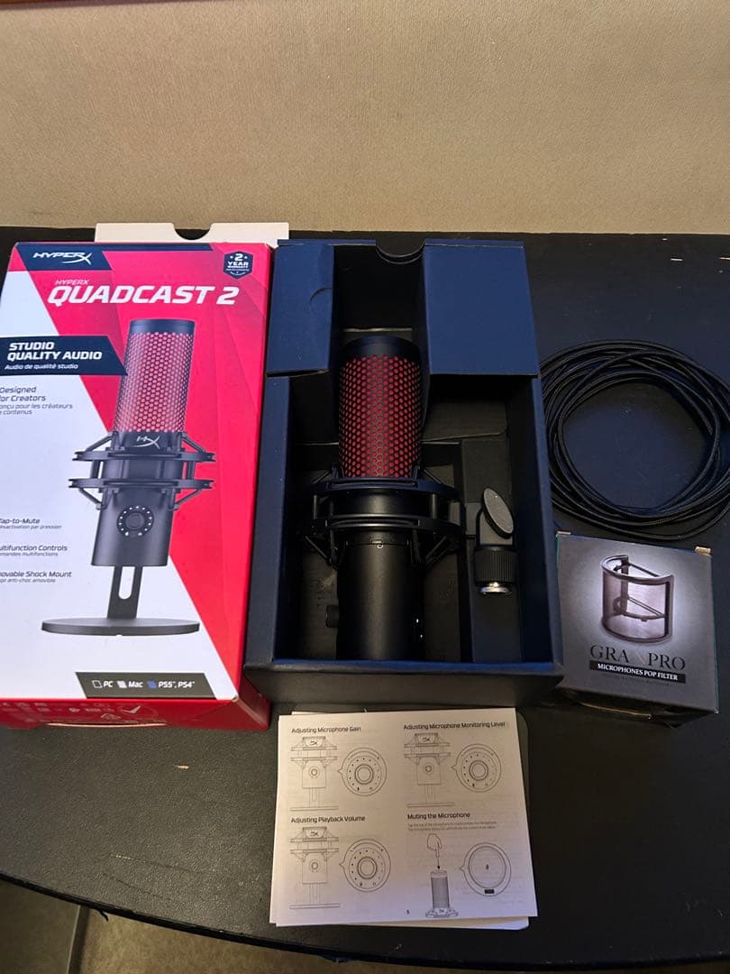 最終値下げ　hyperx quadcast 2 コンデンサーマイク（USBマイク