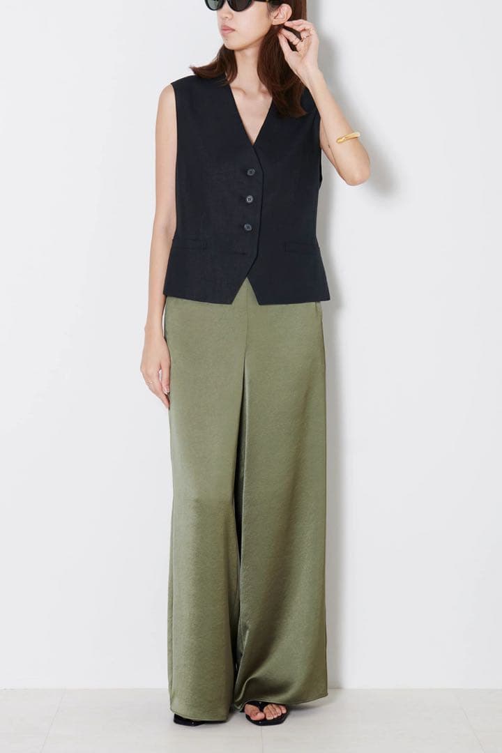 ハウント(着用1回)ヴィンテージサテンワイドパンツ