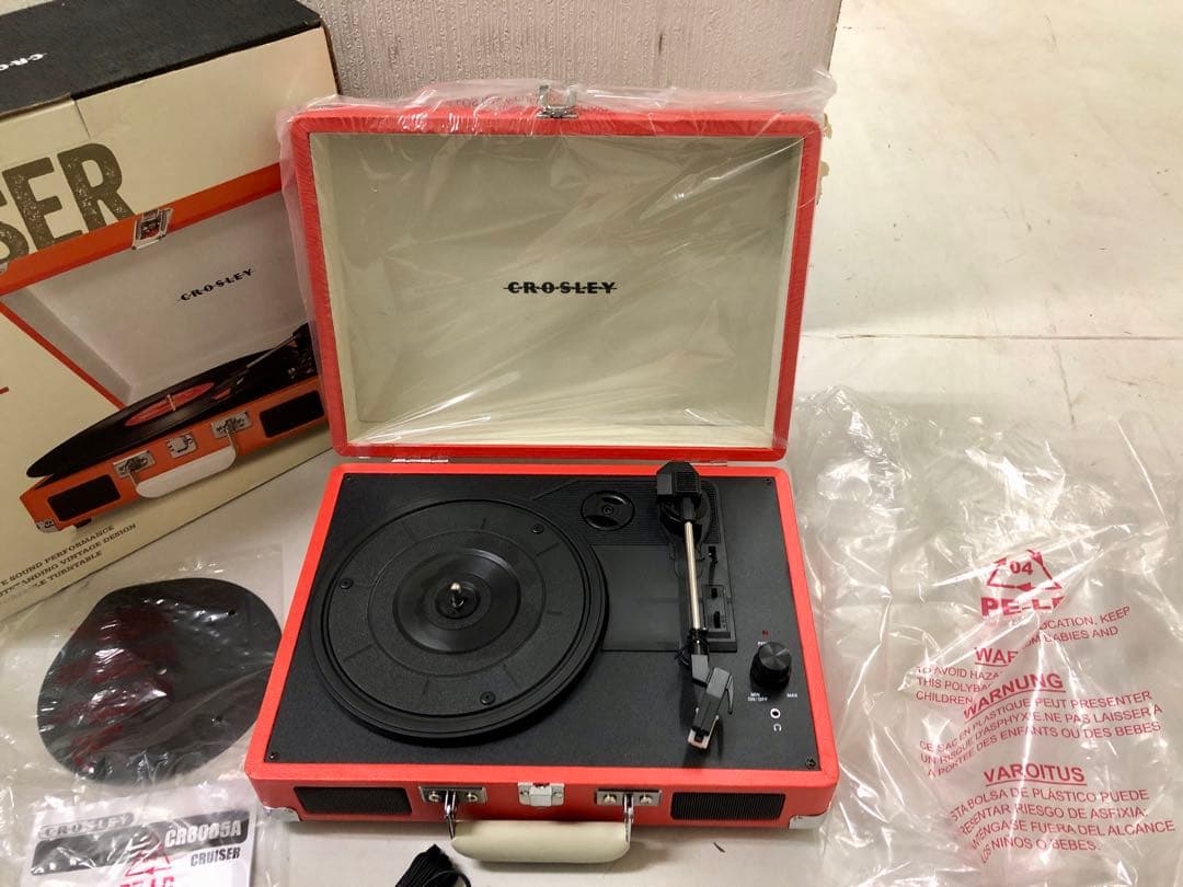 未使用Crosley CRUISERポータブルレコードプレイヤー ターンテーブル