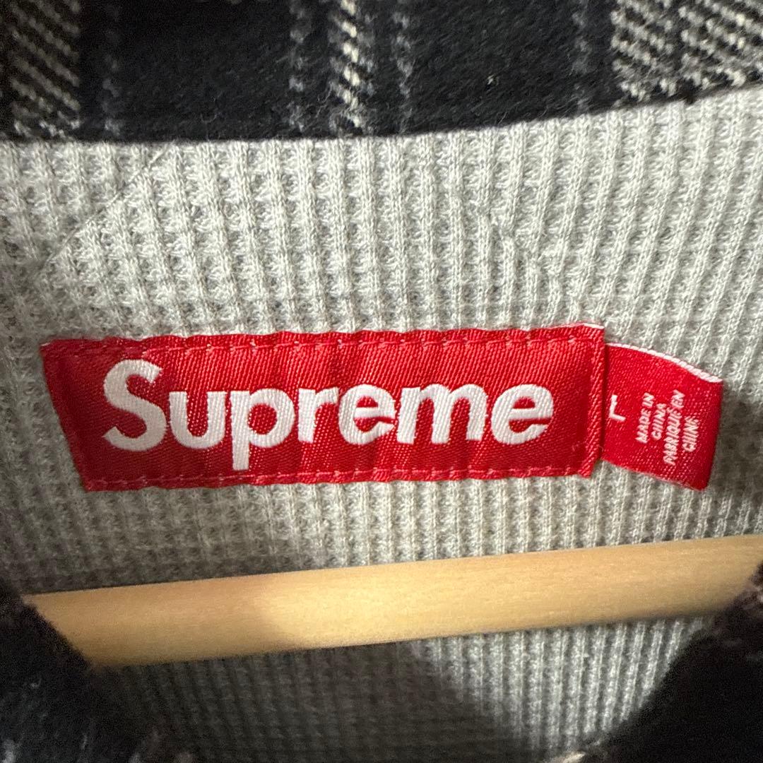 ジャケット・アウター supremeThermal Lined Zip Up FlannelShirt