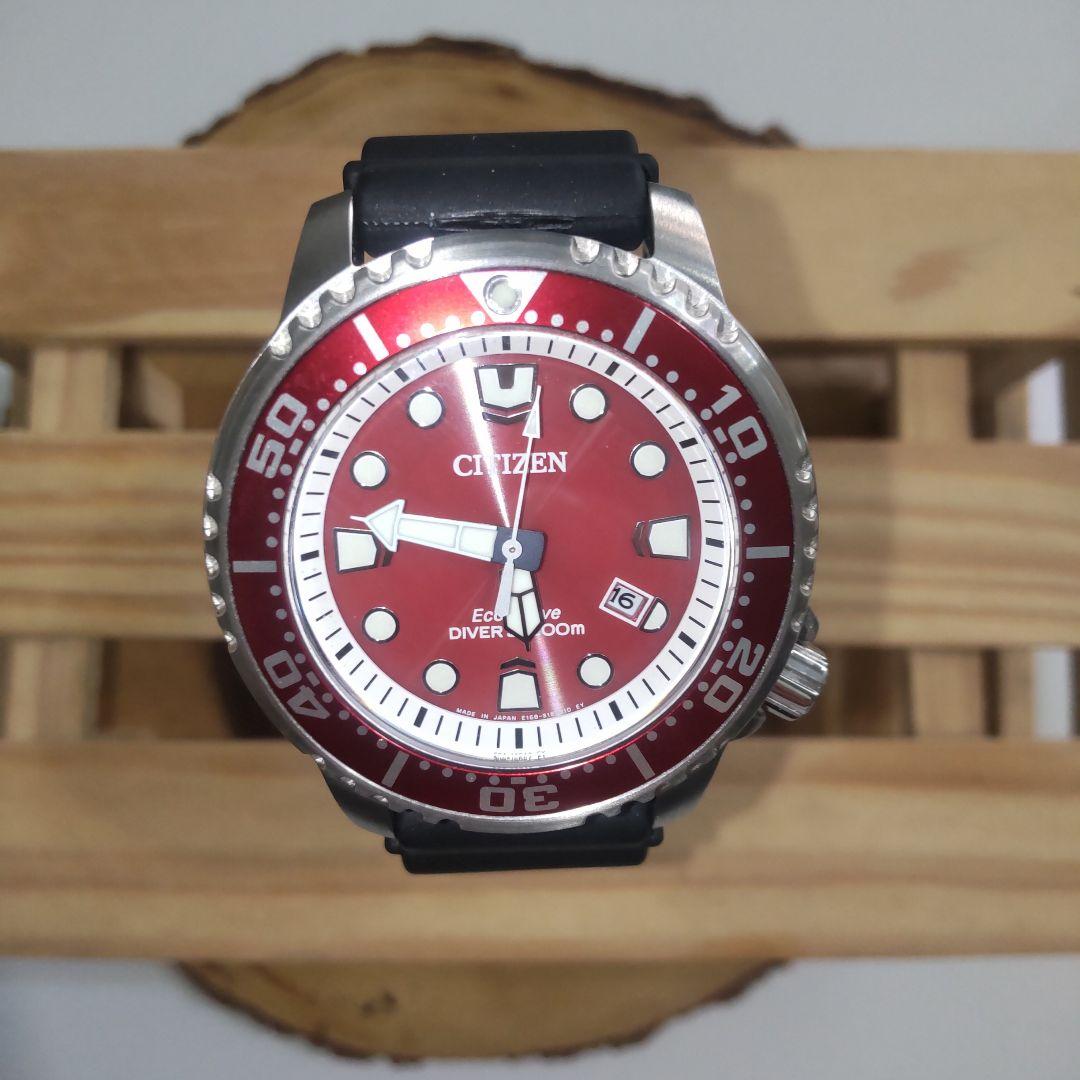 CITIZEN プロマスター　ソーラー ダイバーズウォッチ　希少レッド