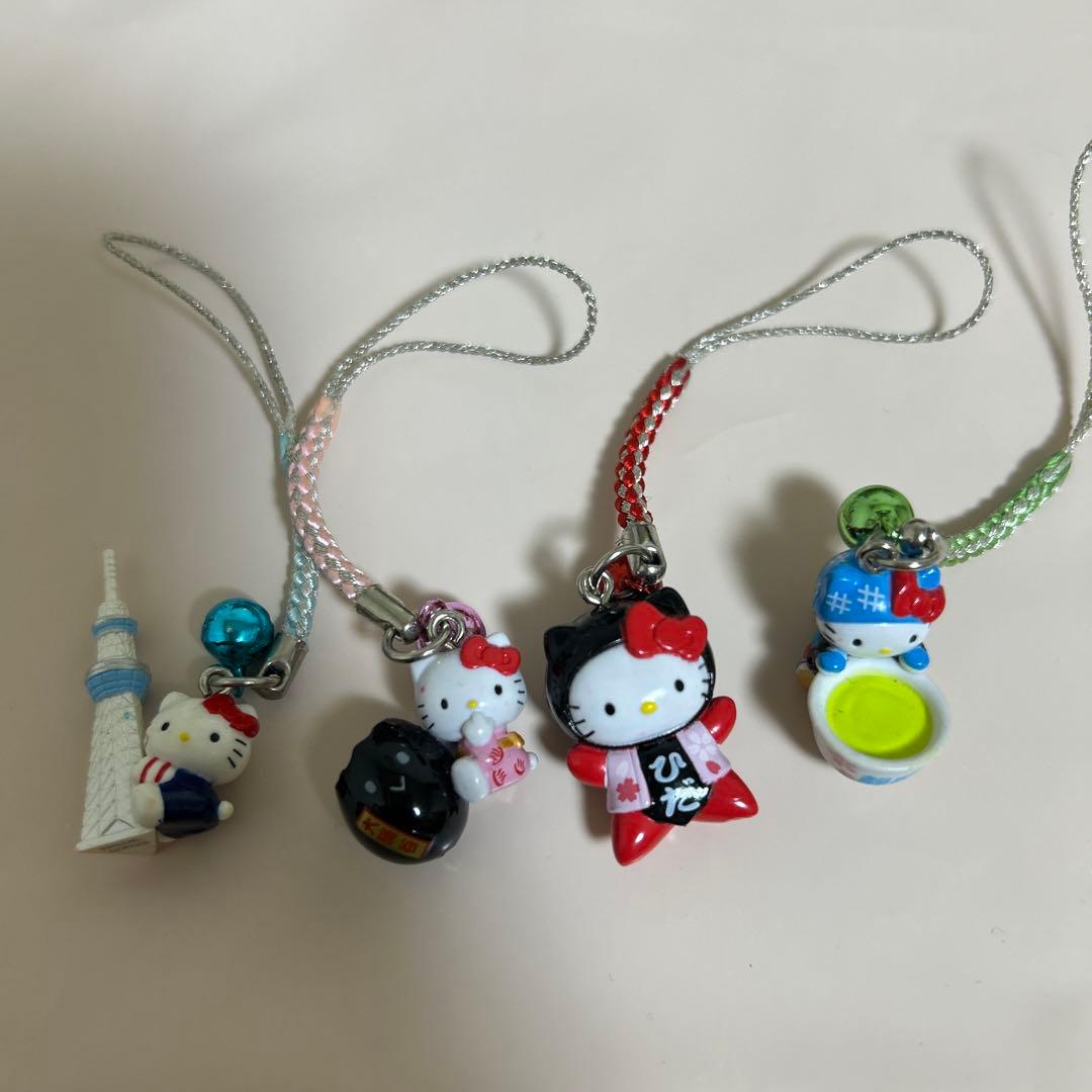 ハローキティ　ご当地　キティ　根付け　まとめ売り　15個　金閣寺　芦ノ湖　シカ