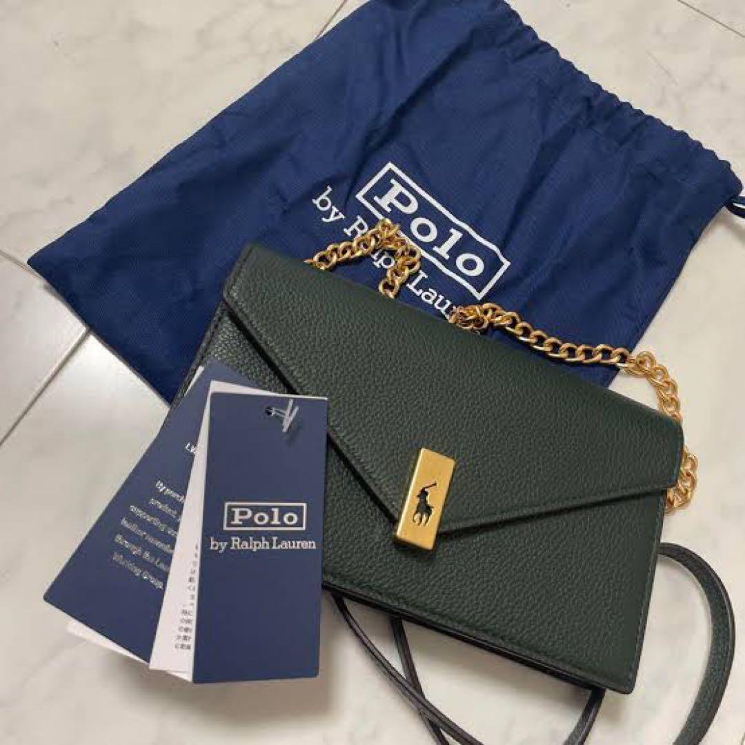 b*k様 値下げ‼️新品 ポロラルフローレンPolo ID レザーチェーンウォレ