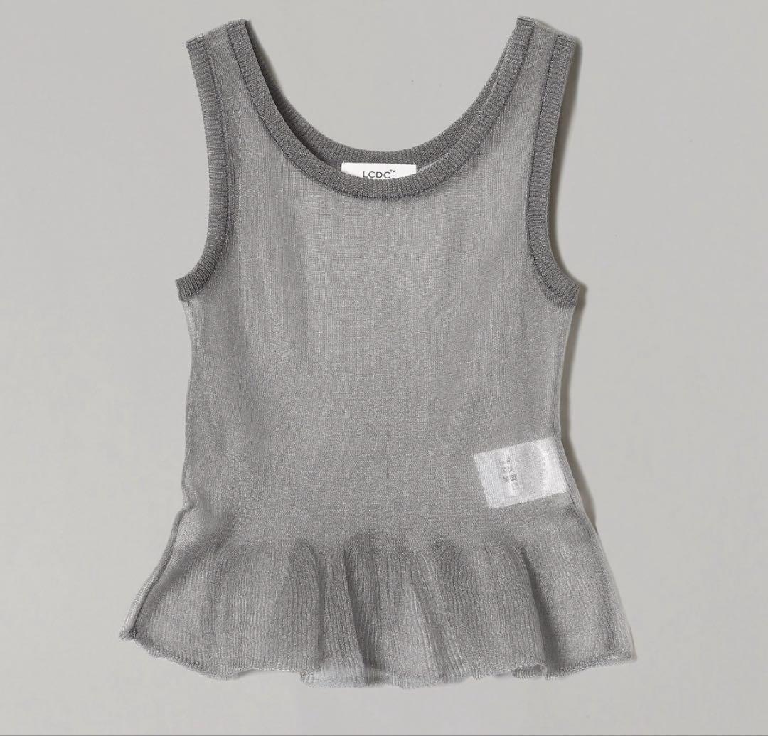 LCDC シアーフリルニットトップ