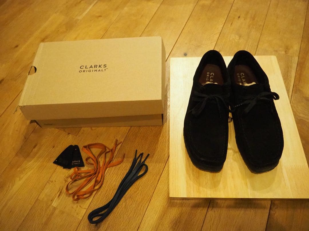 【着用1回美品】クラークス ワラビー ブラック 8 スエード ブーツ