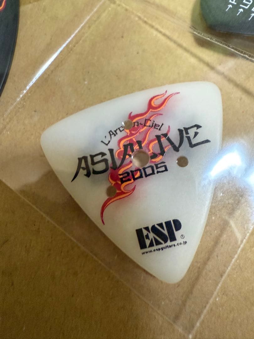 tetsuya 本人使用ピック 白 ASIA LIVE ラルク L'Arc