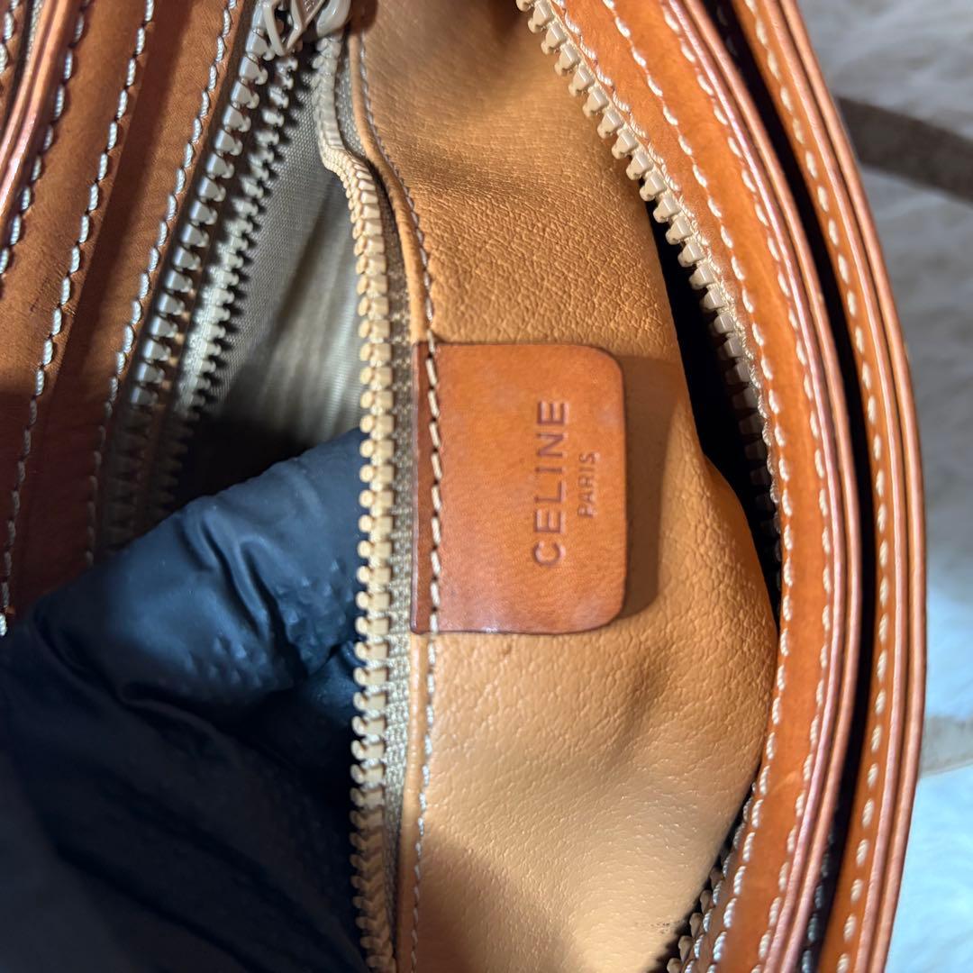 は*な様 美品✨ OLD CELINE セリーヌ マカダム ハンドバッグ レザー