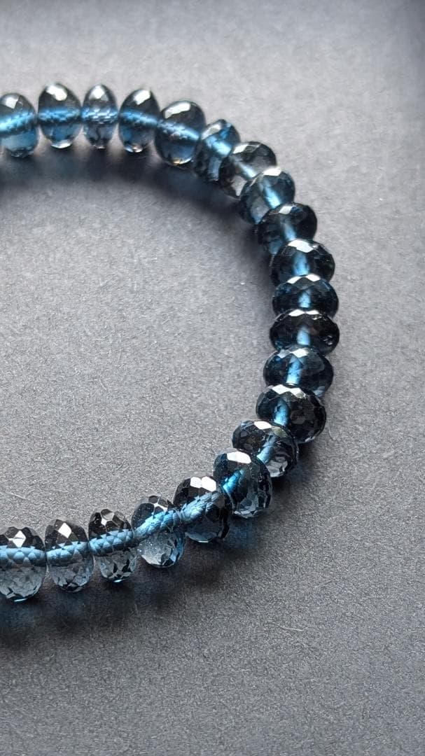 【Yu select】【極上】ロンドンブルートパーズ カットブレスレット