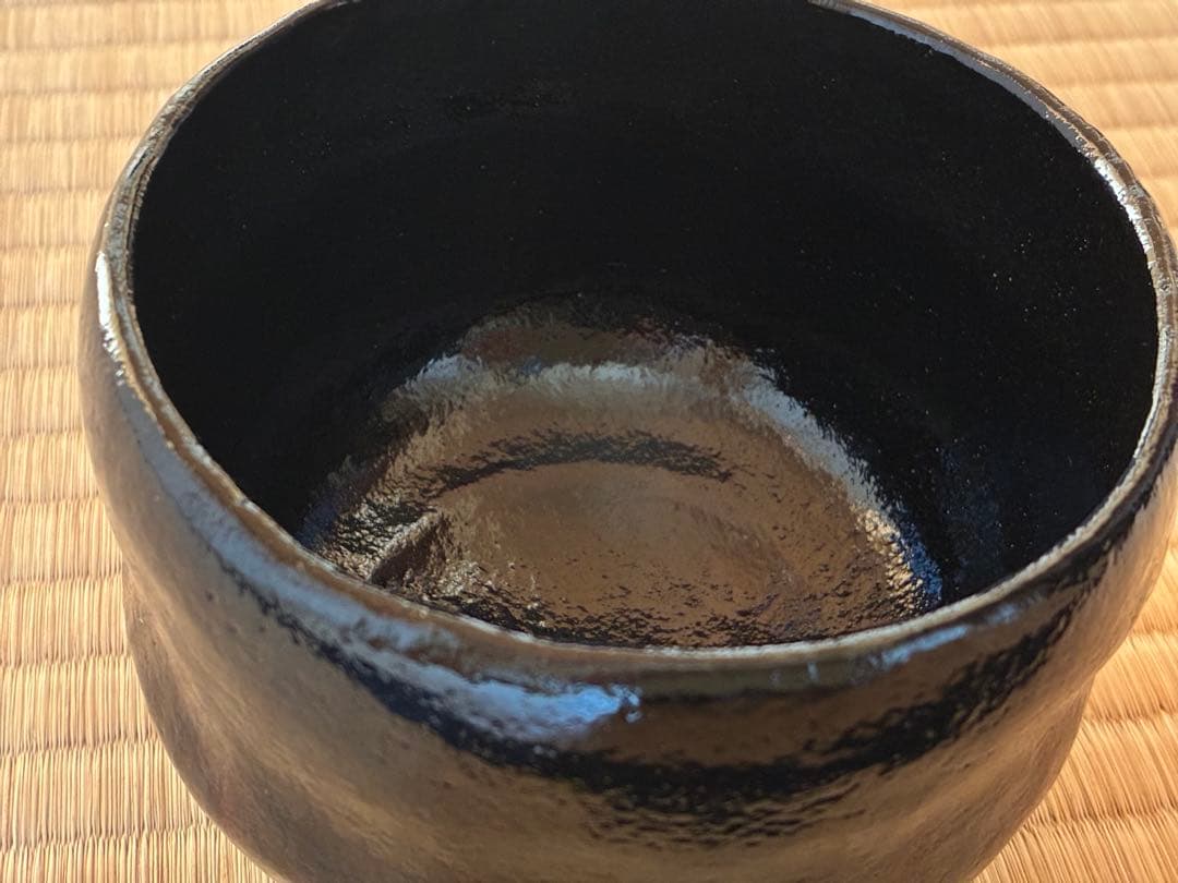 茶道具『のんこう 黒楽「稲妻」の写し』 昭楽造