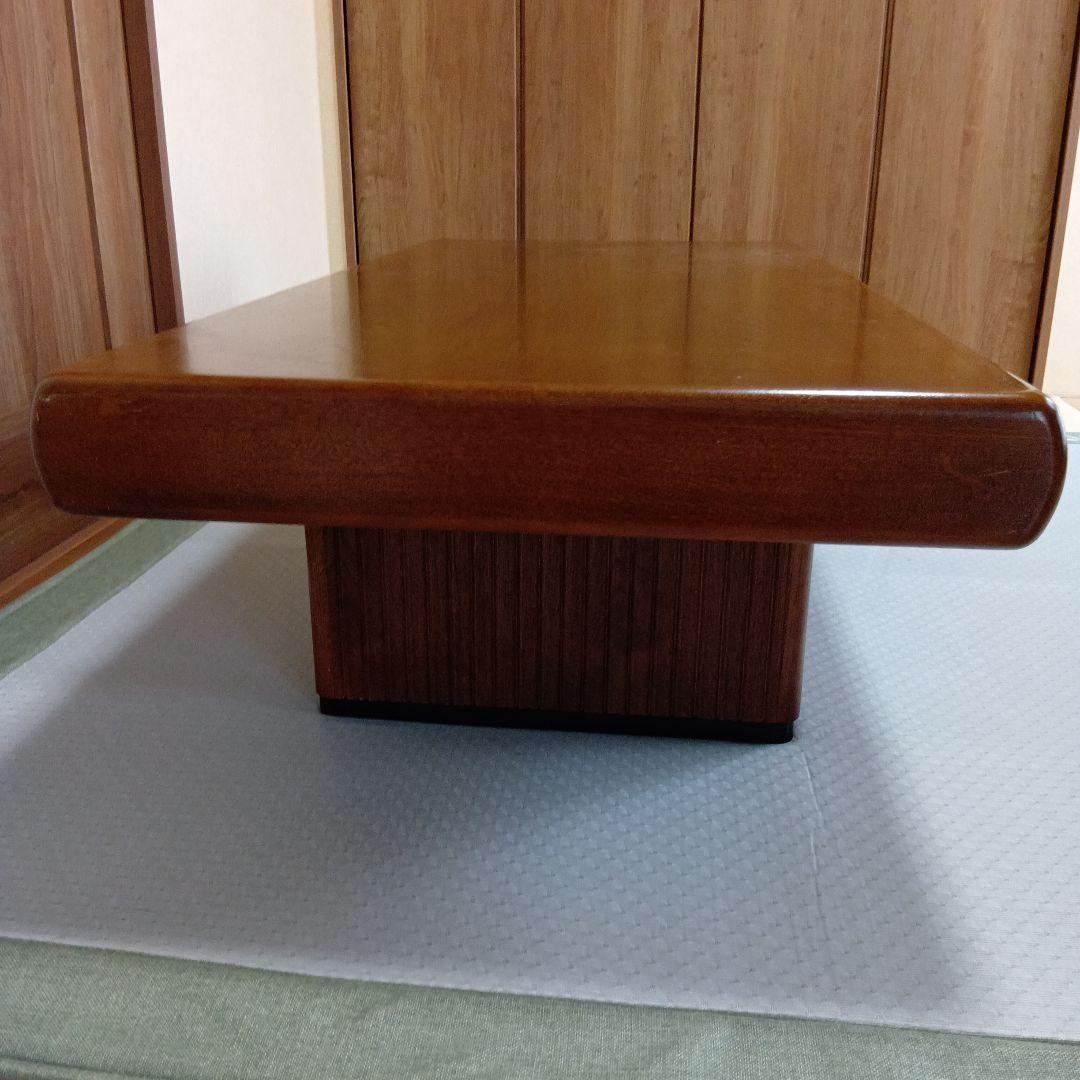 アンティーク　カリモク　木製センターテーブル 引き出し付き