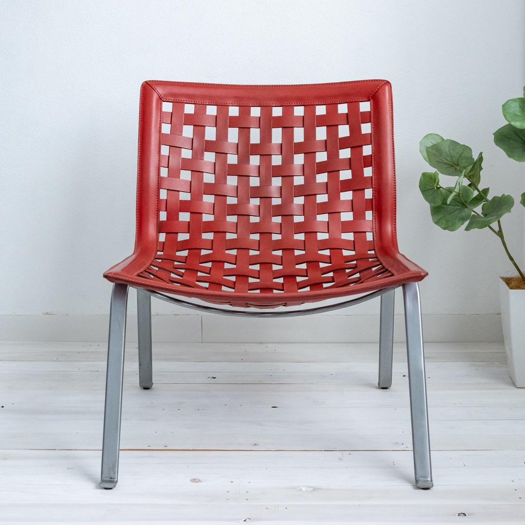 FASEM（ファセム）本革ネットチェアー　レッド