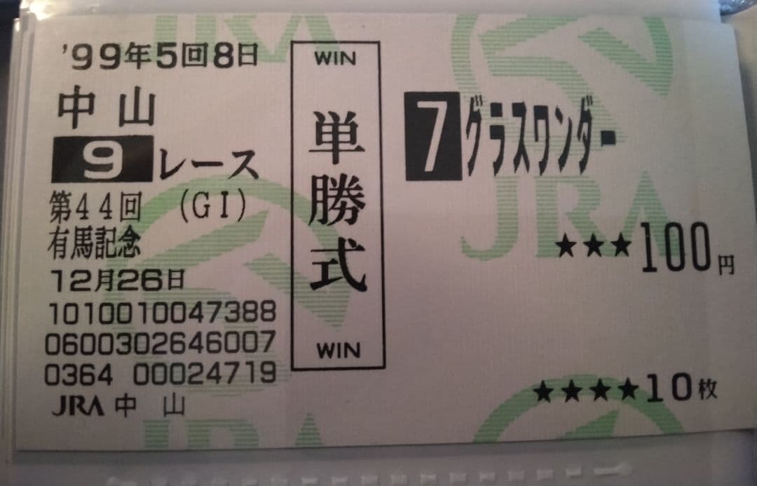 グラスワンダー　馬券