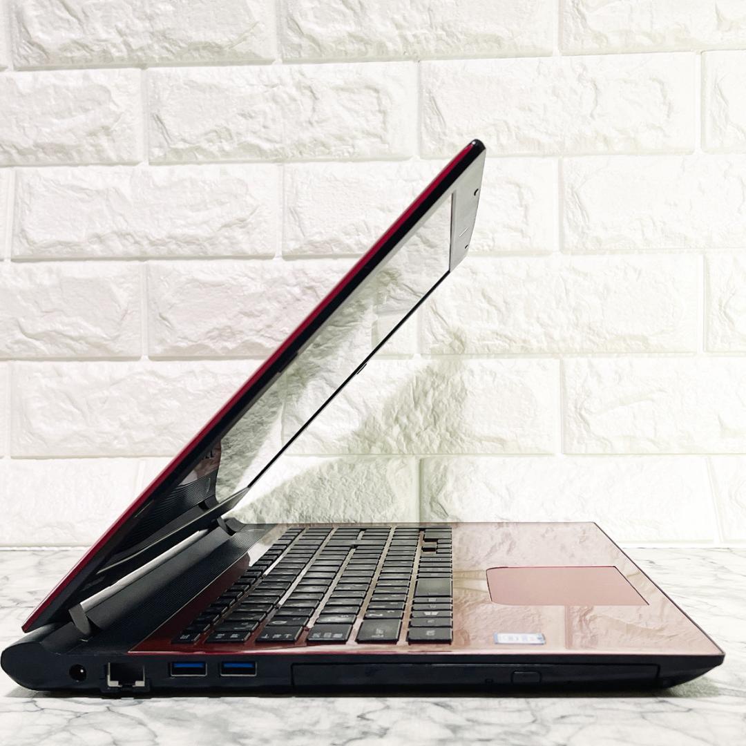 Windows11✨I5＆新品爆速SSD薄型ノートパソコン赤✨カメラ/オフィス付
