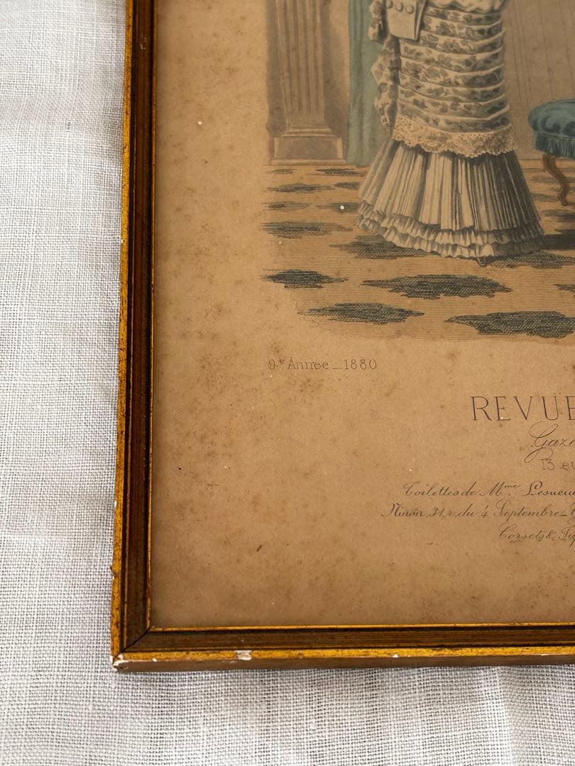 フランス　蚤の市　額　壁掛け　ブロカント