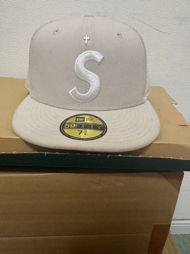 Supreme 59FIFTY ベージュキャップ 7 3/8