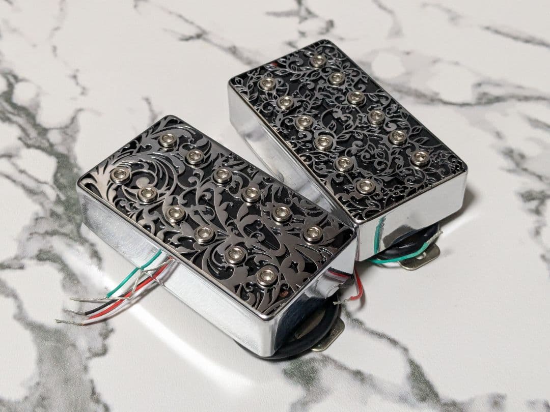 アルニコV 　白銅プレート　4芯　 ヘクサポールピース　装飾カバー　ハムバッカー