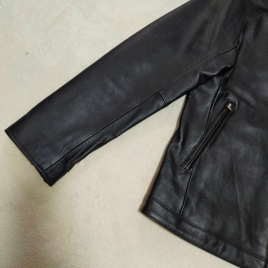 美品　XLサイズ　JEANS FACTORY　シングルライダースジャケット