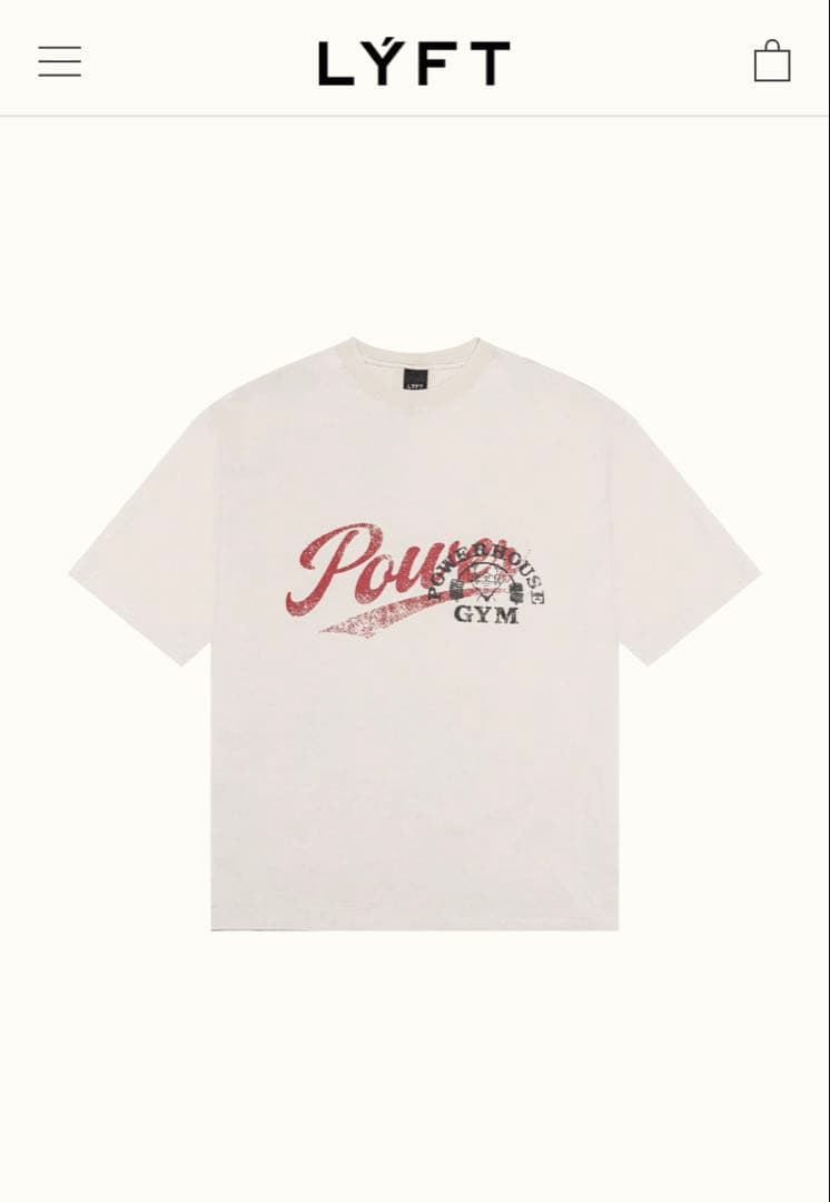 。*様 LYFT × POWER HOUSE GYM Tシャツ XL新品 アイボ