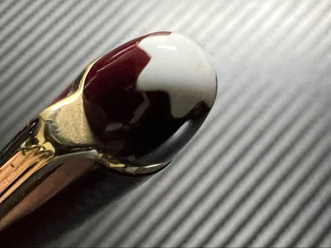 美品 フランス仕様 モンブラン 144 万年筆 ボルドー 中白 EF 18K