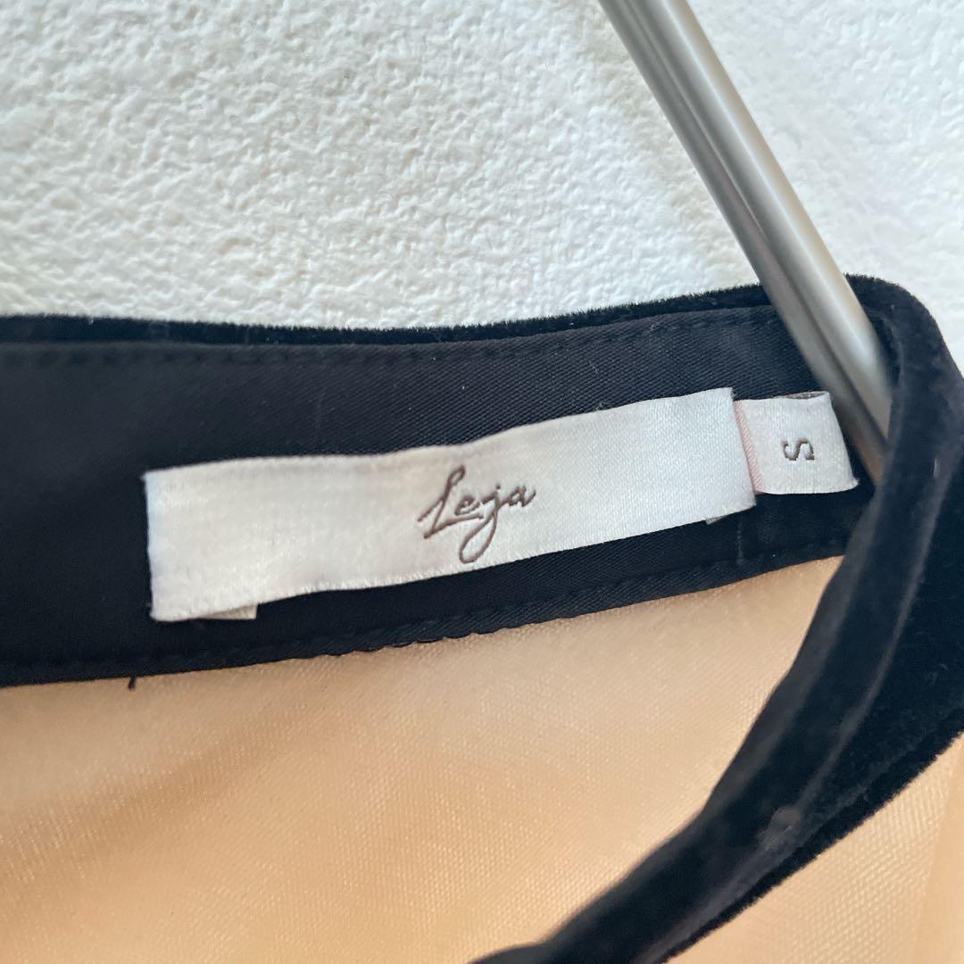 Leja シアースパンコールベロアIラインワンピースドレス　結婚式 お呼ばれ