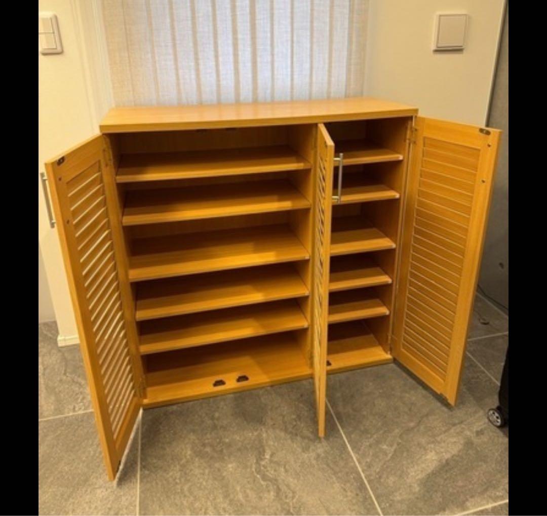 ルーバーシューズボックス 靴箱 横幅90.5cm