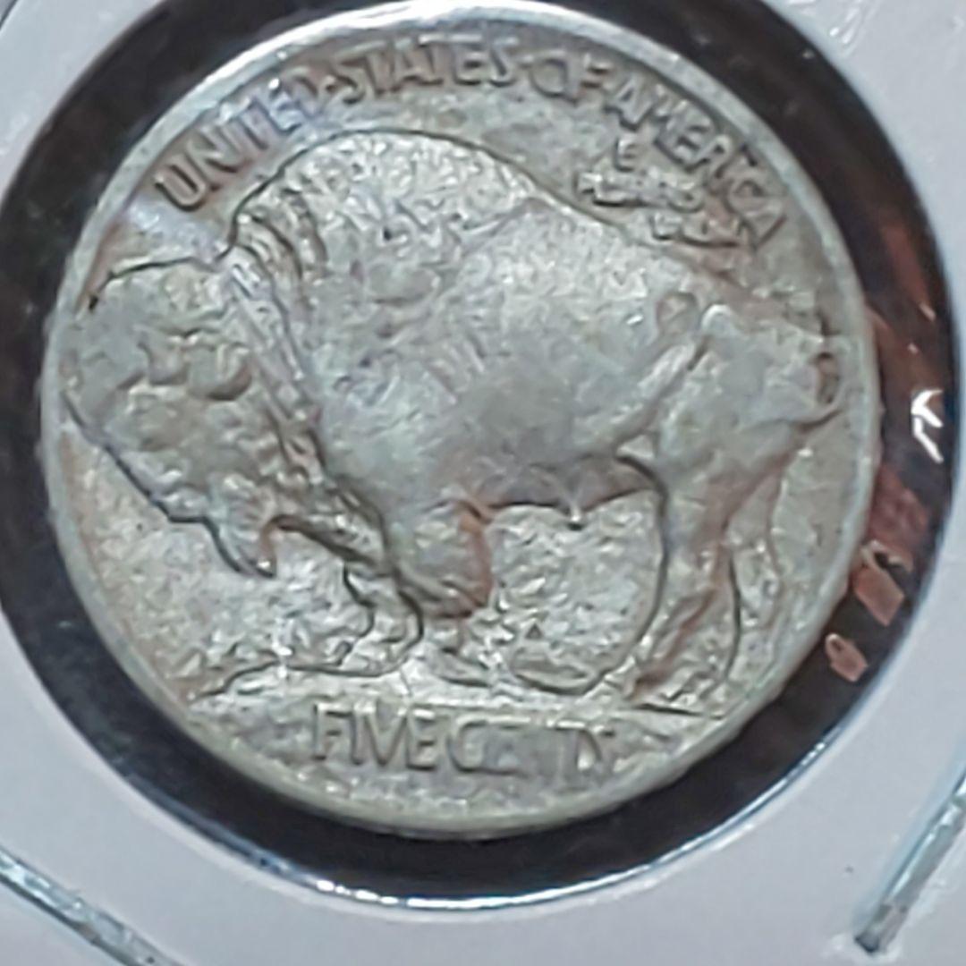 1913年 【初年度】【初期】バッファロー 5セント【盛り土】